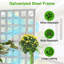 Boîte à fleurs surélevée en métal galvanisé 73 po x 47 po x 12 po avec grillage d'intimité en treillis, roues et trous de drainage, lit de jardin résistant aux intempéries pour plantes grimpantes, légumes et fleurs, blanc
