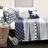 Uriel Navy Microfiber Reversible Quilt Set-125273153