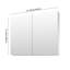 Armoire de rangement pour salle de bain miroir l 48 po x H 36 po - Unité de porte murale, encastrée / en surface 48 po x 36 po en bois blanc, plusieurs compartiments, décor moderne