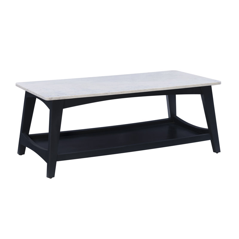 Annalyne Marble Top Coffee Table, Black