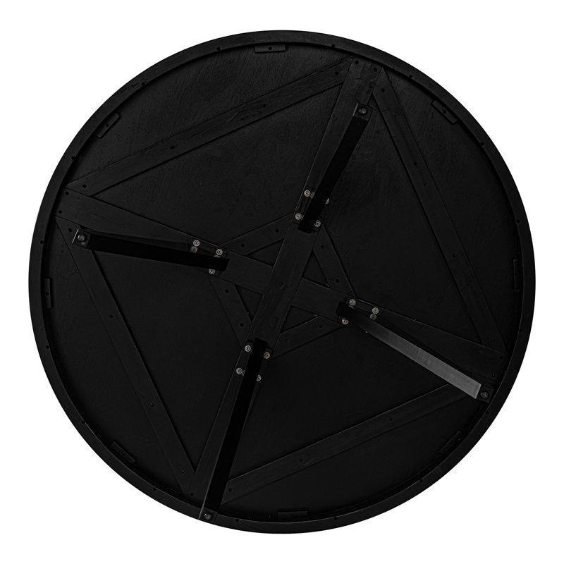 Carlo Round Dining Table, Black, 30" H x 60" W x 60" D