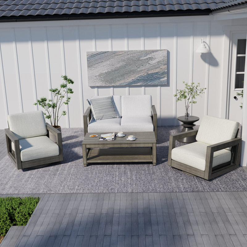 Marjani 275 - Person Patio Conversation Set with Cushions