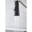 Robinet de lavabo utilitaire noir mat en nickel brossé, extractible avec distributeur de savon, robinet de cuisine à débit de 1,8 gallon par minute en métal, distributeur pour un trou