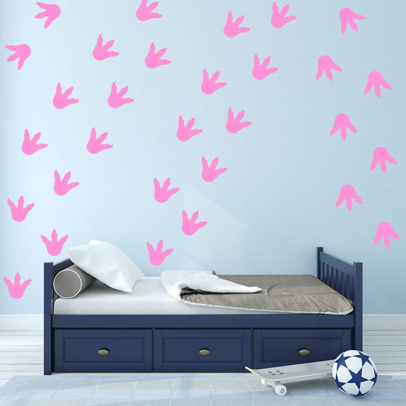 Autocollant mural empreintes Clemons, Rose