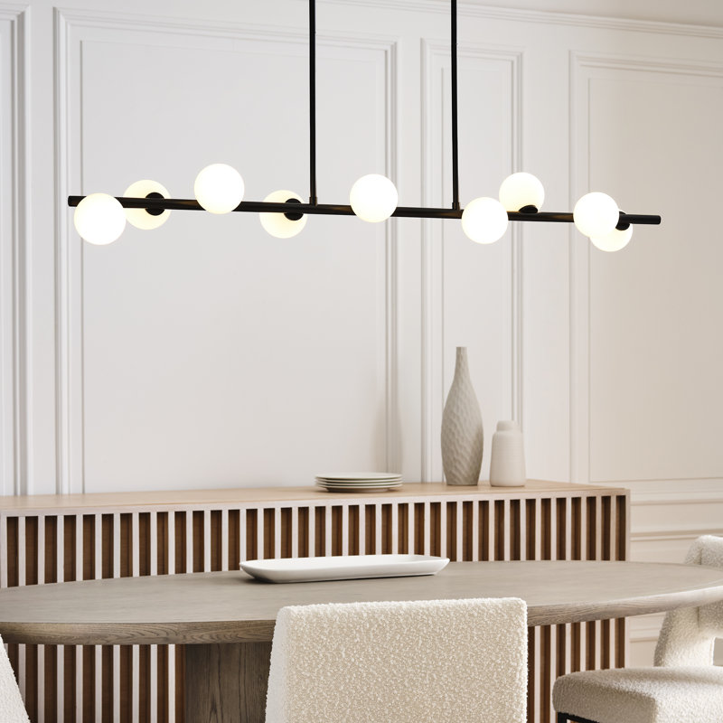 Rouse Sean Lavin Colston 9 Light Dining Room Chandelier With Milk Shade, Aged Iron