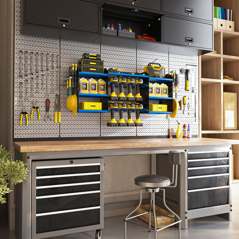 Organisateur mural pour outils électriques, Bleu