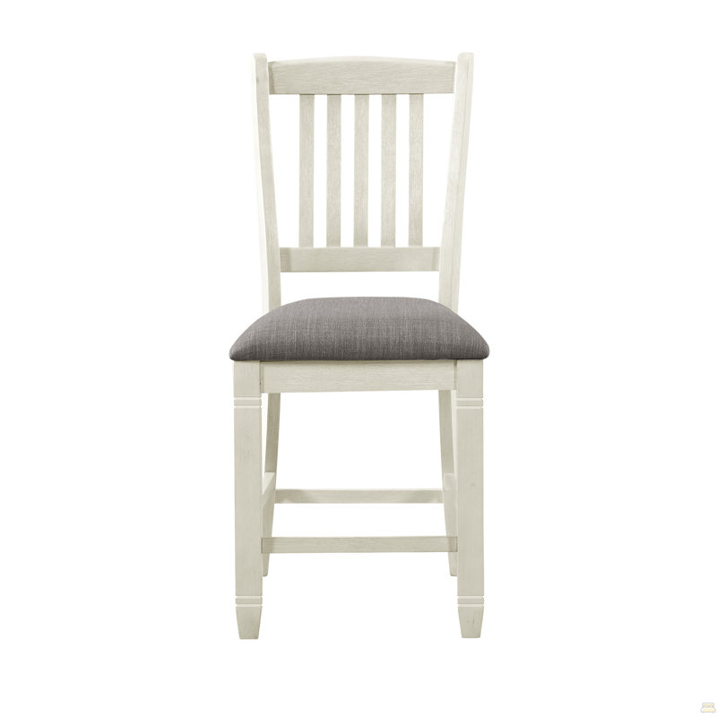 Ensemble de 2 chaises hautes en bois, Café