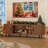 80'' Mid Century Modern Fluted TV Stand，Curved Entertainment Center for TVs Up to 90 Inches-2082348349