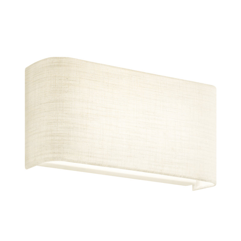 Textile - Applique murale rectangulaire en tissu ADA à DEL Marco - Lin crème, Lin crème