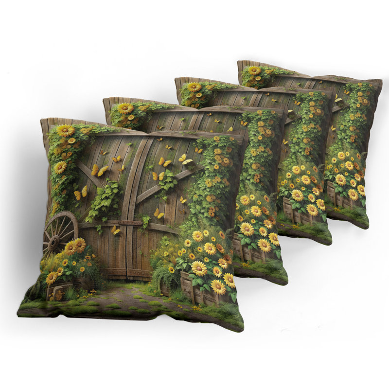 Fabric Reversible Throw Pillow, 18"H x 18"W
