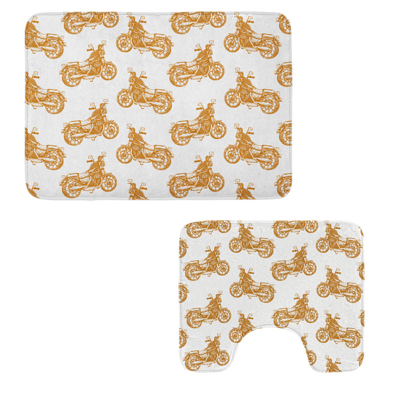  Ensemble de tapis de salle de bain 2 pièces