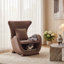 Chaise d'appoint moderne en polyester brun avec espace pour animaux de compagnie / rangement - capacité de 330 lb, chaise longue de salon, conception élégante et durable-1975259137