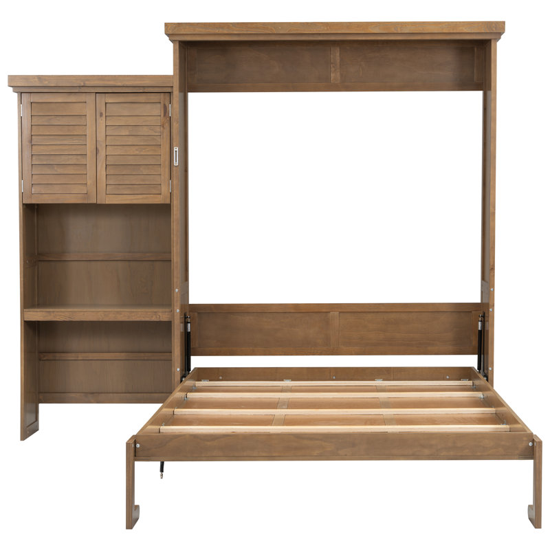 Lit escamotable avec armoire Murphy, Bois