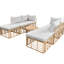 Balcon modulaire toutes saisons - 7 modulaires avec coussins et coussins 7 pièces d'extérieur différents pour le jardin, la cour