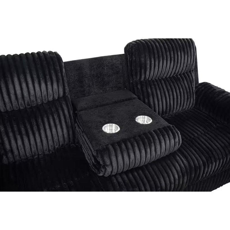 Ensemble de salon inclinable Lexy, Noir
