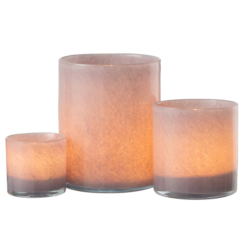 Glass Tealight Holder, Purple