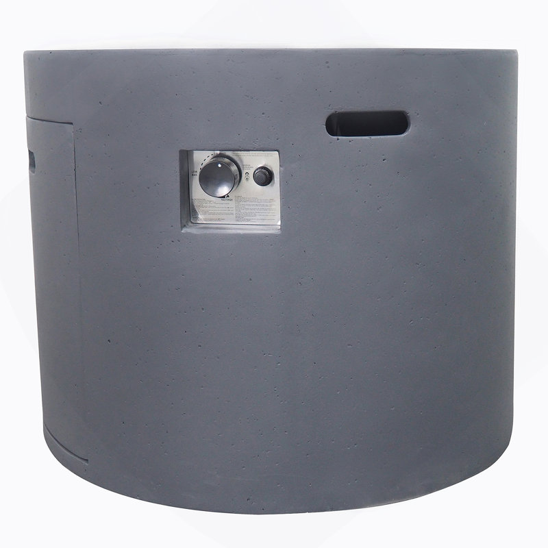 Foyer rond 31 po Mgo - 40 000 Btu, Noir