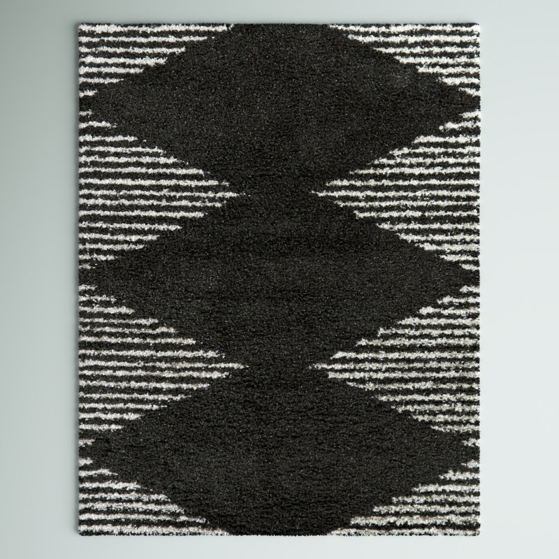 Tapis gris anthracite Ashlynn, Rectangle 5 pi 3 po x 7 pi