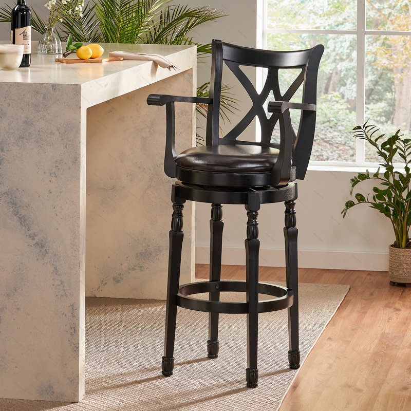 Tabouret de bar en cuir Celine