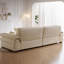 Canapé modulaire blanc en cuir véritable