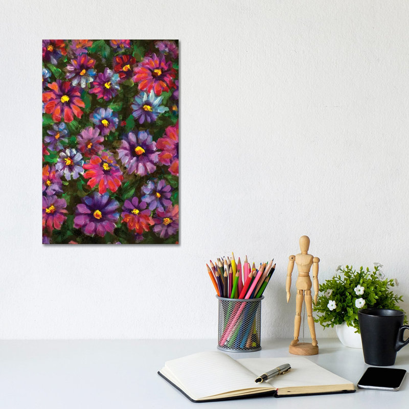 Beautiful Wildflowers 1 Piece Wrapped Canvas Painting, 20.32 cm H x 30.48 cm W