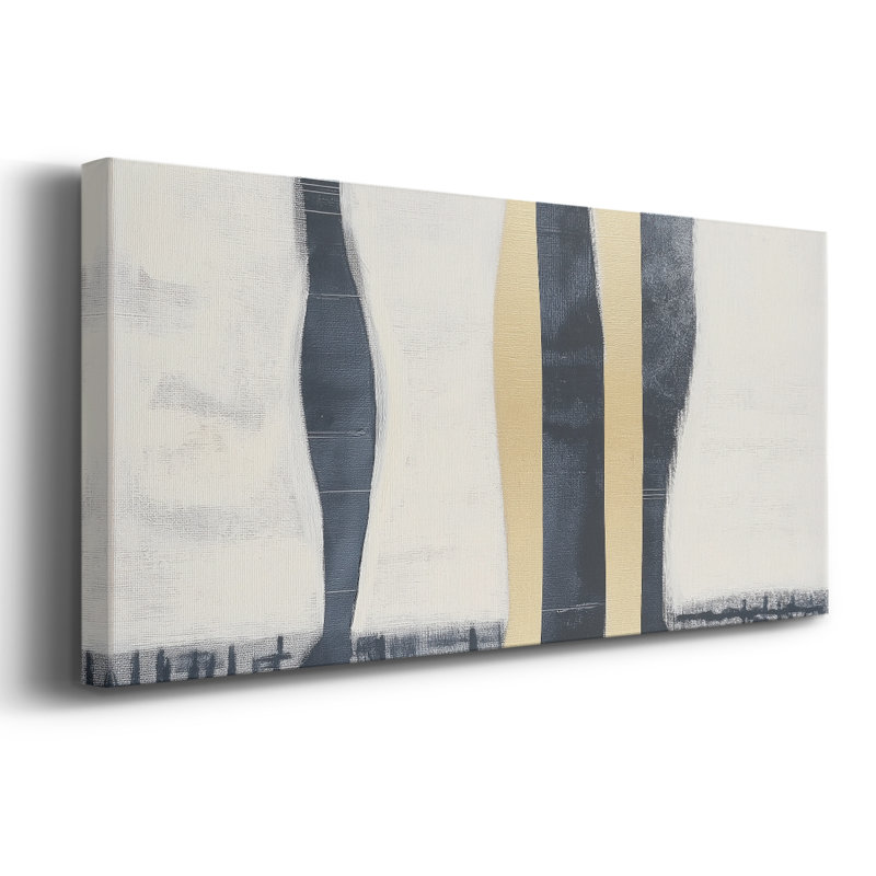 Toile tendue avec châssis abstrait # 9, H 12 po x l 30 po