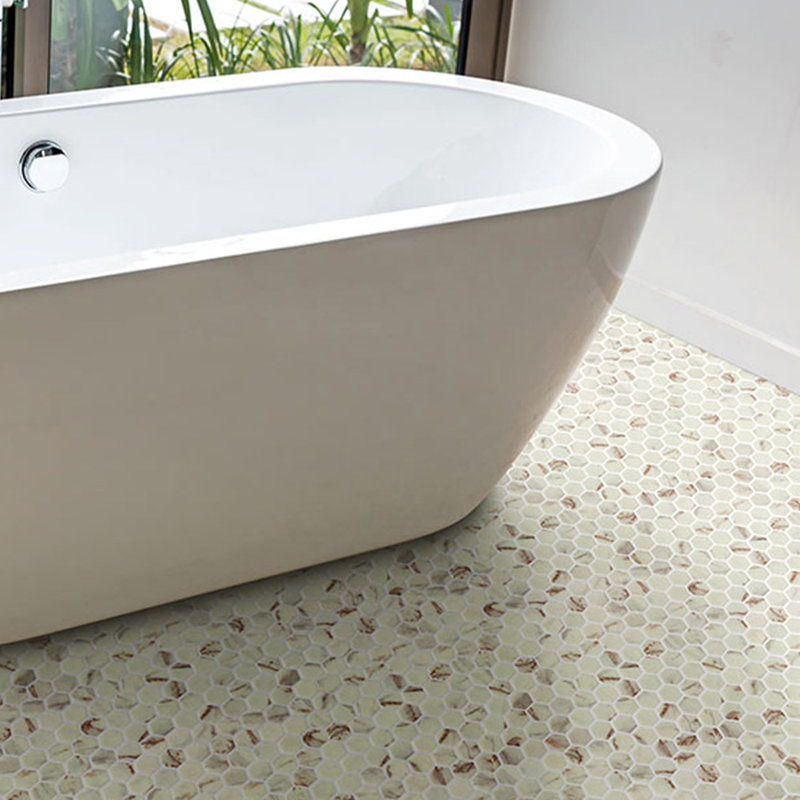 Spectrum Vibrant Hexagon Recycled Glass Mosaic Yoar