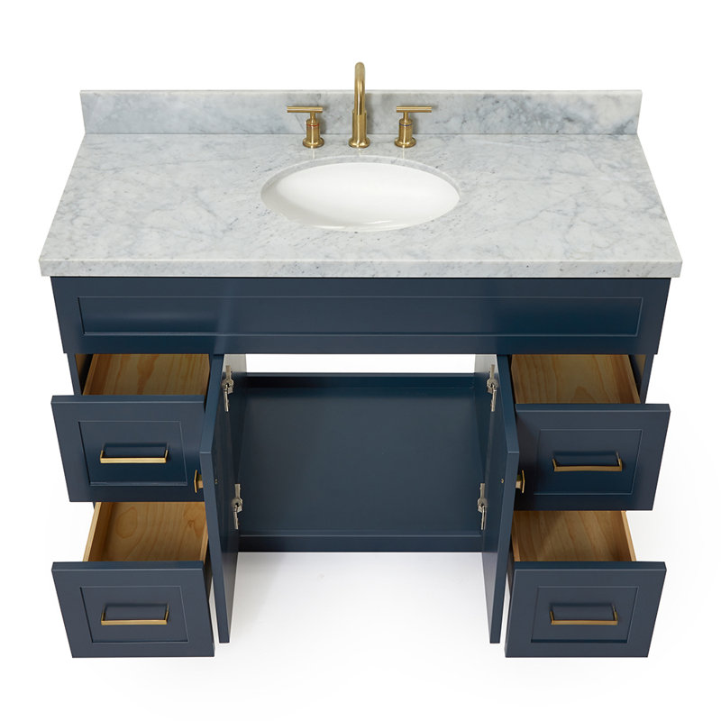 Ensemble de meuble-lavabo simple 49 po Abell, Bleu minuit