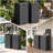2-Pack 31 Gallon Outdoor Trash Can Storage Container – Double-Lid Design with Detachable Tray-135252424