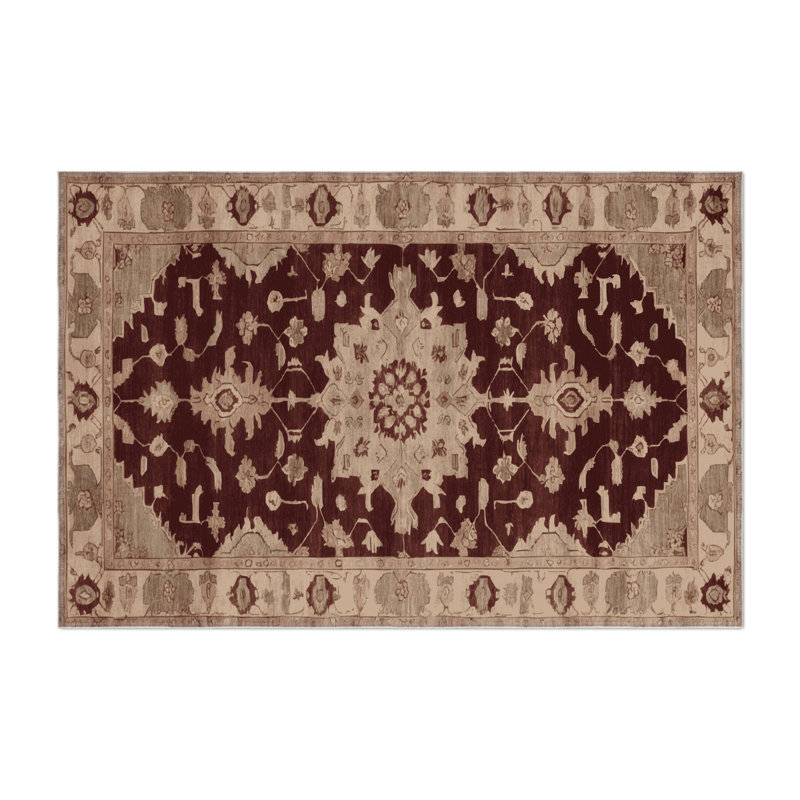 Tapis intérieur et extérieur brun Overdyed, Rectangulaire 3 pi x 5 pi