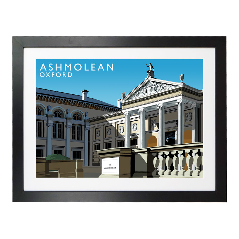 Ashmolean by Richard O'Neil - Print, Black Wood Frame, 33.5 cm H x 43.5 cm W x 2.2 cm D