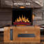 Insertion de foyer électrique 34 pouces Havato - Couleurs de flamme et de bûche réglables, contrôle de la vitesse / luminosité, télécommande, double puissance 750 W / 1500 W (34 po x 26 po)-1641337570