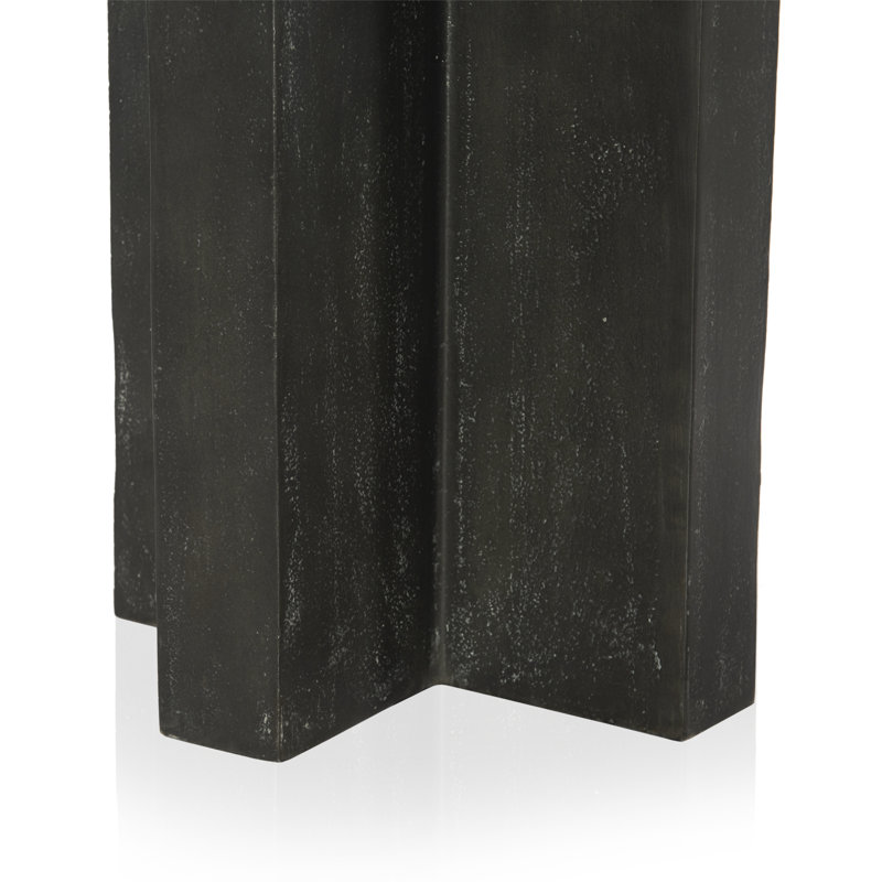 Terrell Outdoor Square Side Table, Dark Gray