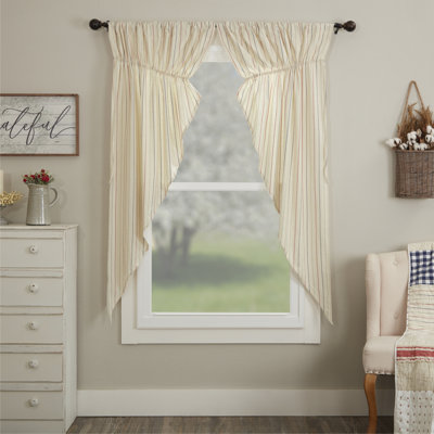 Betsy Stripe Prairie Curtain Set of 2