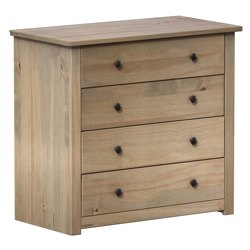 Somers Solid Wood 80cm W 4 - Drawer Chest of Drawers