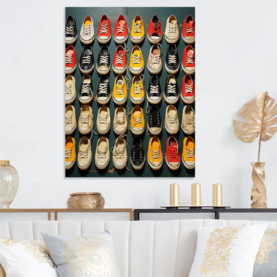 Colorful Pop Art Sneakers Legacy II - Pop Art Metal Wall Art