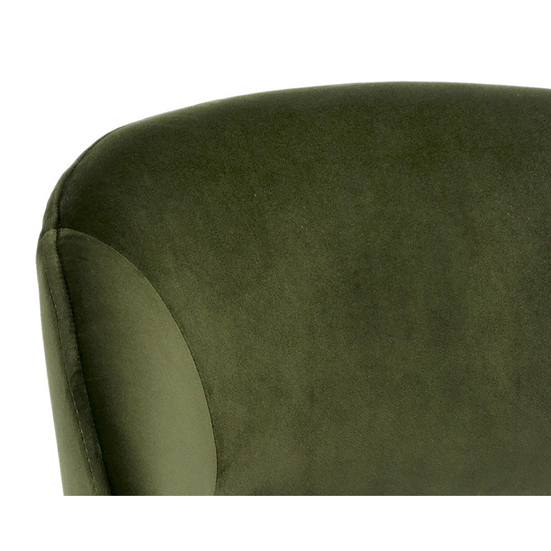 Monae Upholstered Stool with Solid Wood Frame, Counter Stool (26" Seat Height), Green