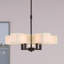 Lustre géométrique 5 lumières à abat-jour Aickel-22375424