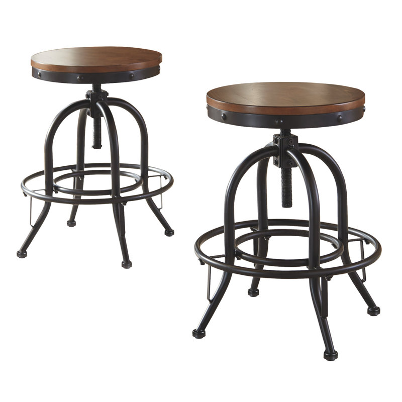 Quintara Swivel Adjustable Height Counter Stool, Counter Stool (24" Seat Height)