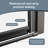 34 In. W * 72 In. H Semi-frameless Pivot Shower Door, 1/4" (6mm) Thick Clear Sgcc Tempered Glass Door, Pivot Swing Shower Door For Bathroom, Single Glass Panel, Matte Black, Reversible Installation