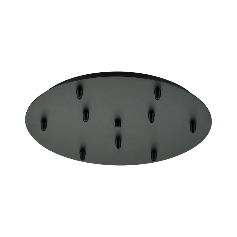Pavillon multi-port 9 lumières Bernardston, Noir mat