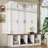 Farmhouse Hall Tree with Hidden Hanging Hooks, Versatile Seating Bench and Shoe Cabinet-92376274