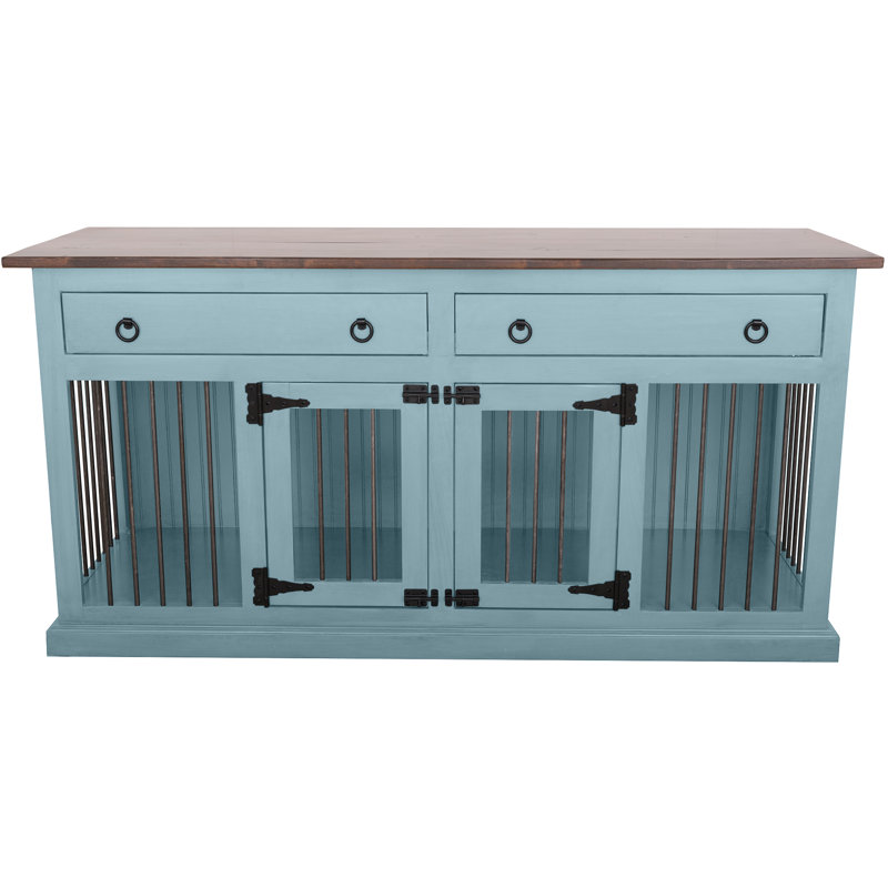 Crédence avec tiroirs Traditional, Petit (H 30 po x l 64 po x P 24 po), Aqua captivant