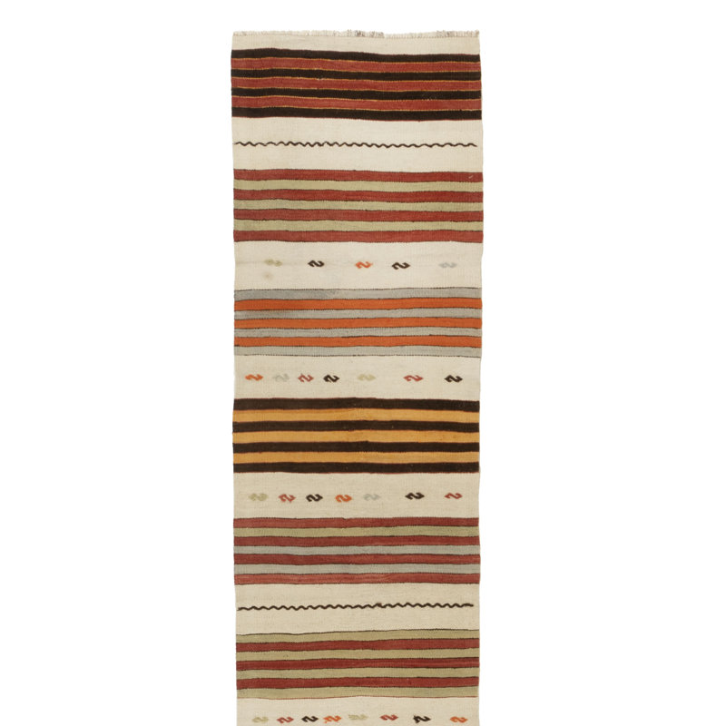 One-of-a-Kind 2' X 24' Flatweave Area Rug