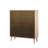 Modern Multi-Purpose Cabinet, Sonoma Oak, 37.4 x 43.7 x 14.2 inches | 100% Melamine Coated Particle Board, 0.71 inches Thick | Hornbeam Legs, Metal & Rope Handles, UV Coated, Wall-Fixable, Ample Storage