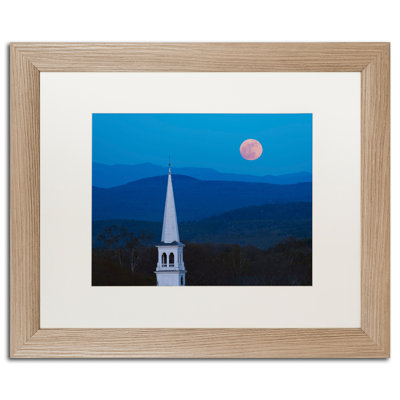 Cliffton 'Moon over Vermont' Framed Photographic Print on Canvas