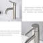 Robinet de salle de bain à un trou, finition en acier inoxydable nickel brossé, jet aéré en cascade, base en laiton simple, installation, Spot, moderne, utilisation domestique-121720623