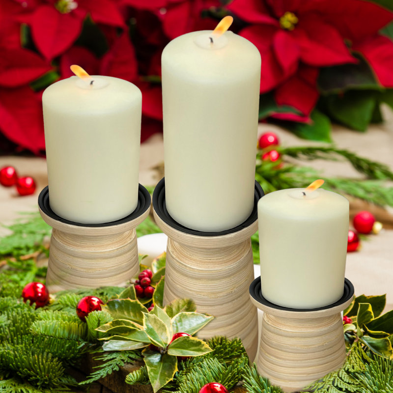 Candle Holder for Pillar Candles, 5.5" H x 3.9" W x 3.9" D