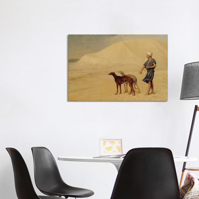 On The Desert by Jean Leon Gerome - Wrapped Canvas Print