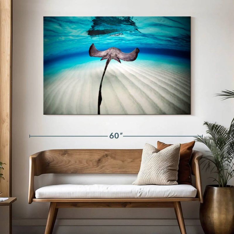 Brampt Stingray Underwater Scenery, 34" H x 51" W